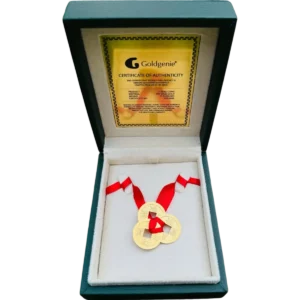 18k Solid Gold I-Ching Set of 3 Coins