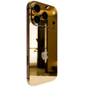 24k Gold iPhone 17 Pro and Pro Max Diamond Bezel Logo